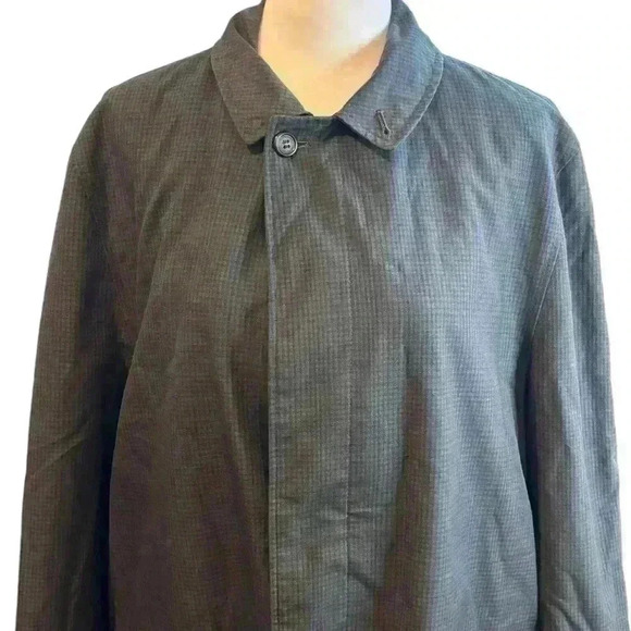 Vintage Trench Coat By Croydon Checkered Size Medium - Picture 4 of 13